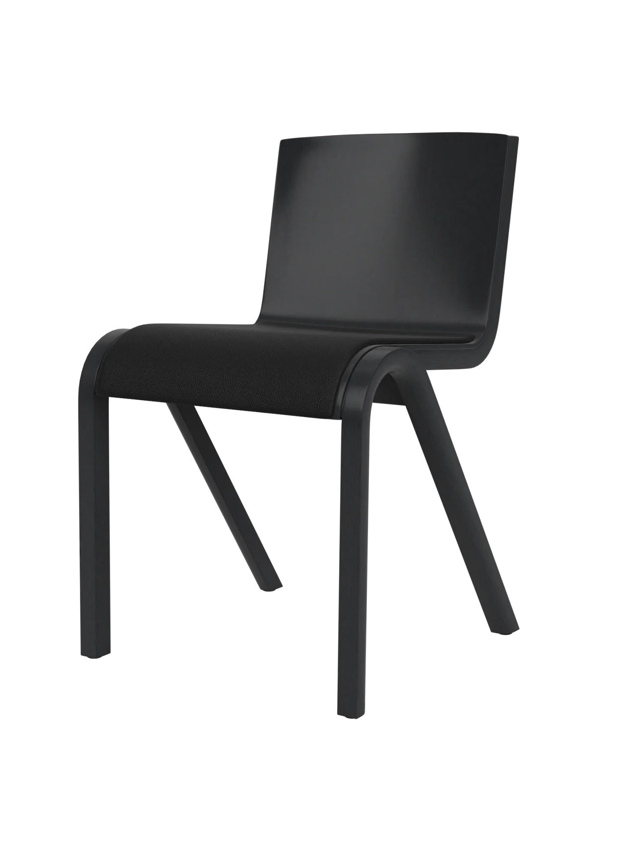 Ready Dining Chair in black painted oak with a Sierra 1001 upholstered seat and a minimalist cantilevered frame.