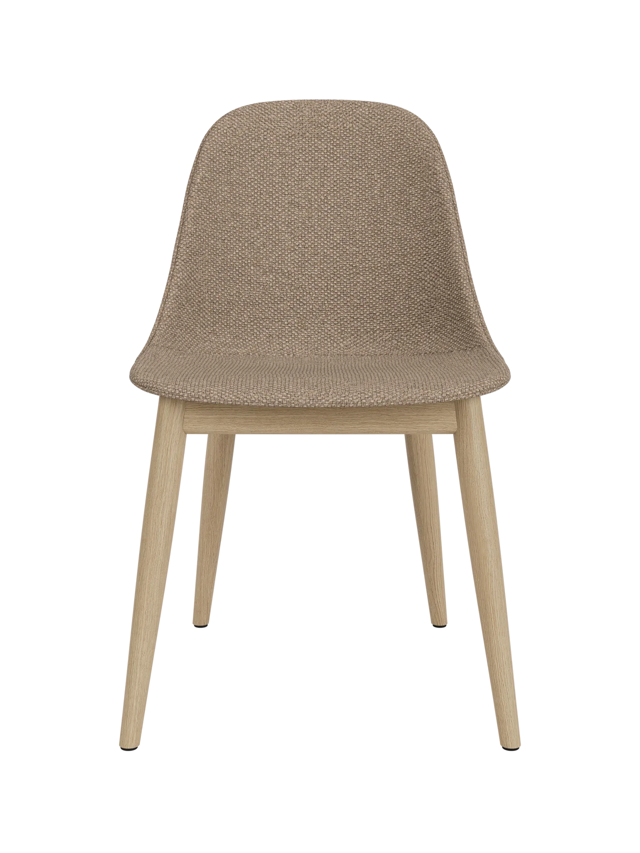 Harbour Side Dining Chair with Logan Flint upholstery and a natural oak wooden base, set against a plain background.