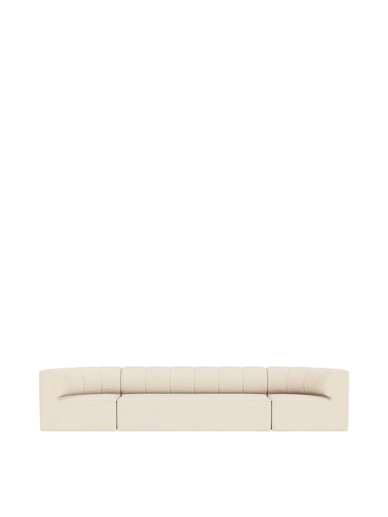 Eave Seamline Modular Sofa 86. The four-seater sectional sofa is in a light cream fabric against a white background.