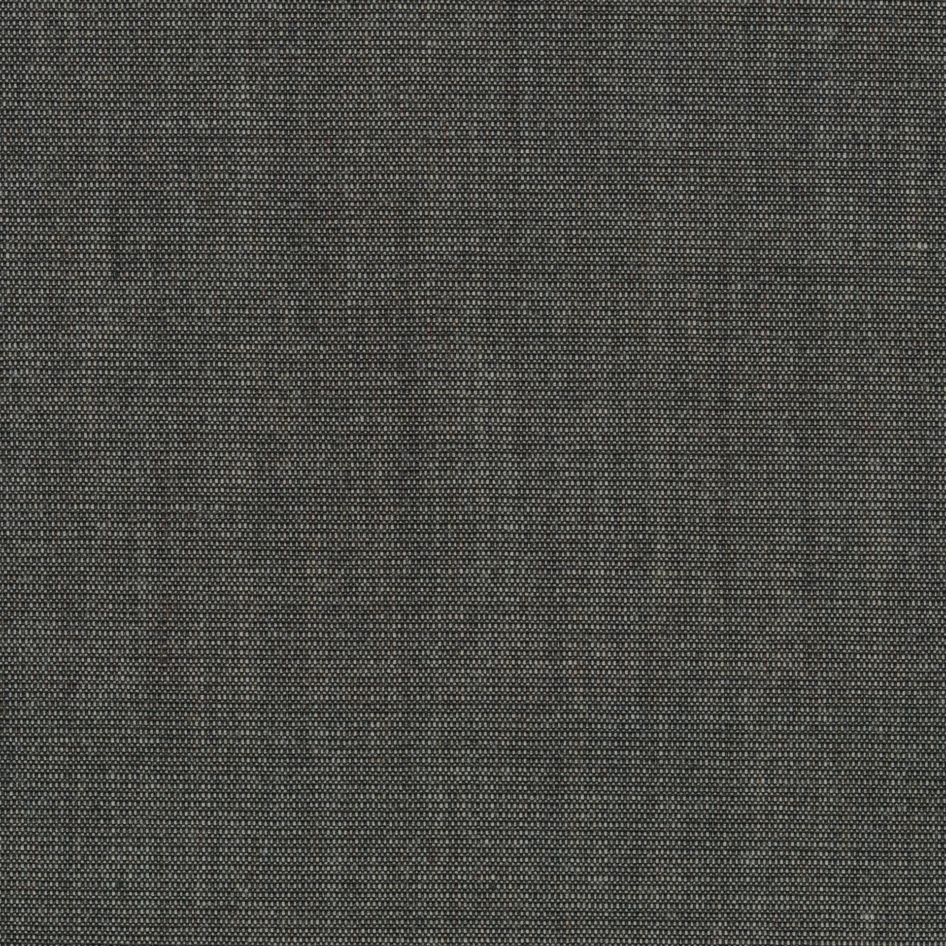 A close-up swatch of dark grey woven fabric. The textured material shows an intricate weave of black and light grey threads.