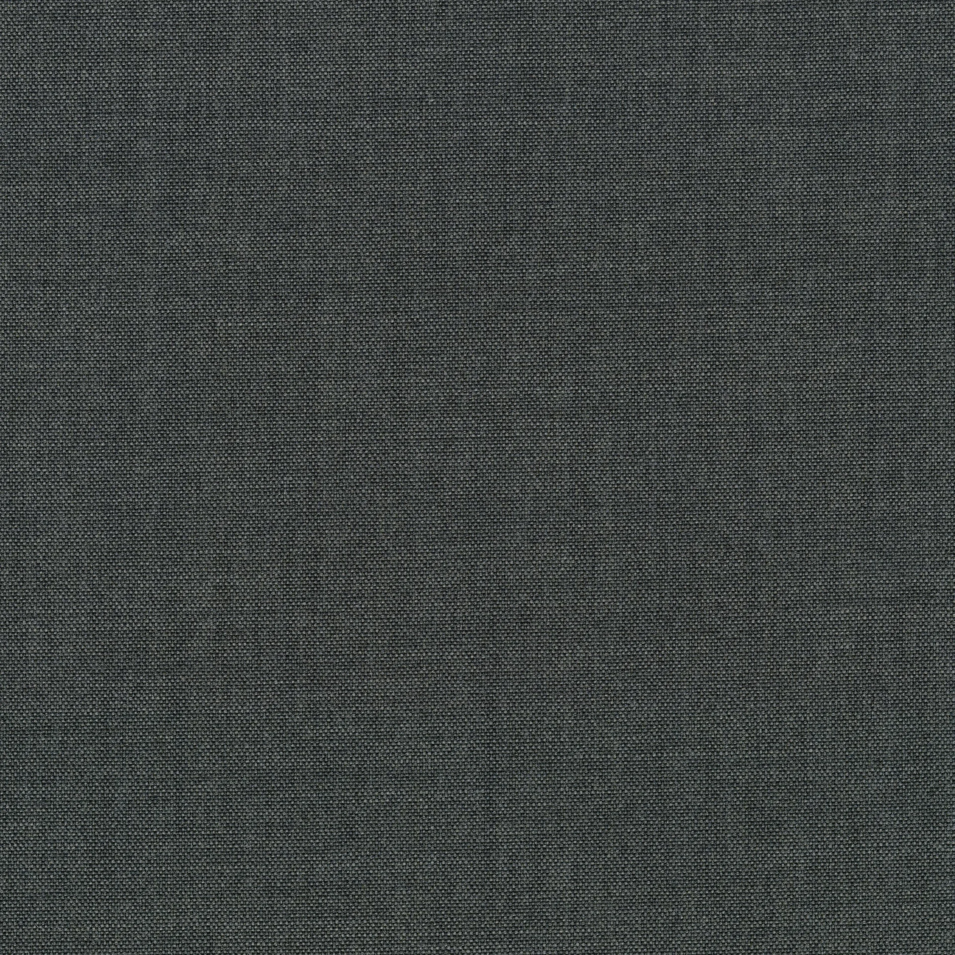 Dark charcoal grey woven fabric texture with tight plain weave and subtle heathered threads