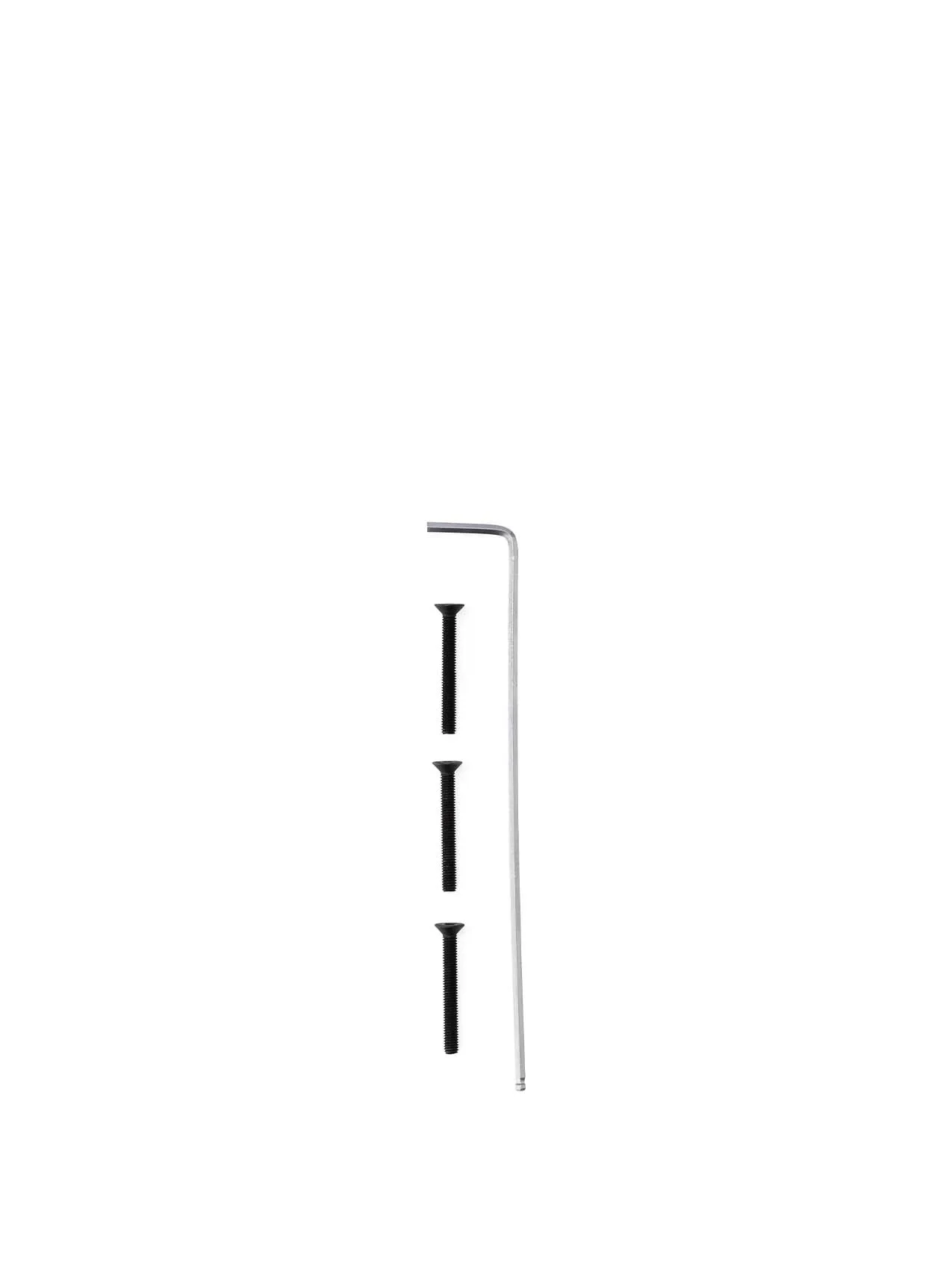 Bank Pendant Screw Set, including three black screws and one allen key, pictured against a plain white background.