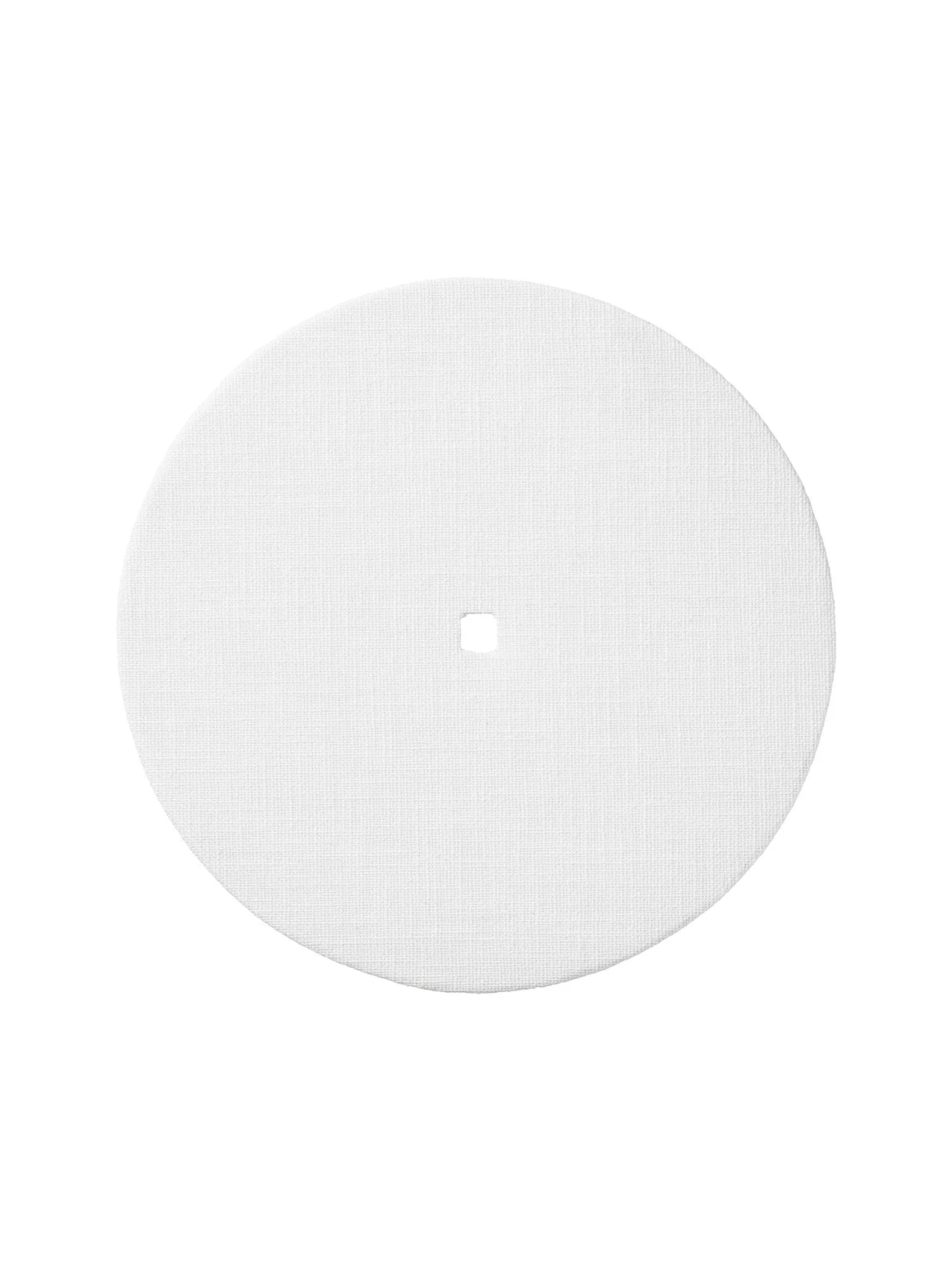 A top-down view of the circular, white Top Textile spare part for the Torso Table Lamp, 57, showing its woven texture.