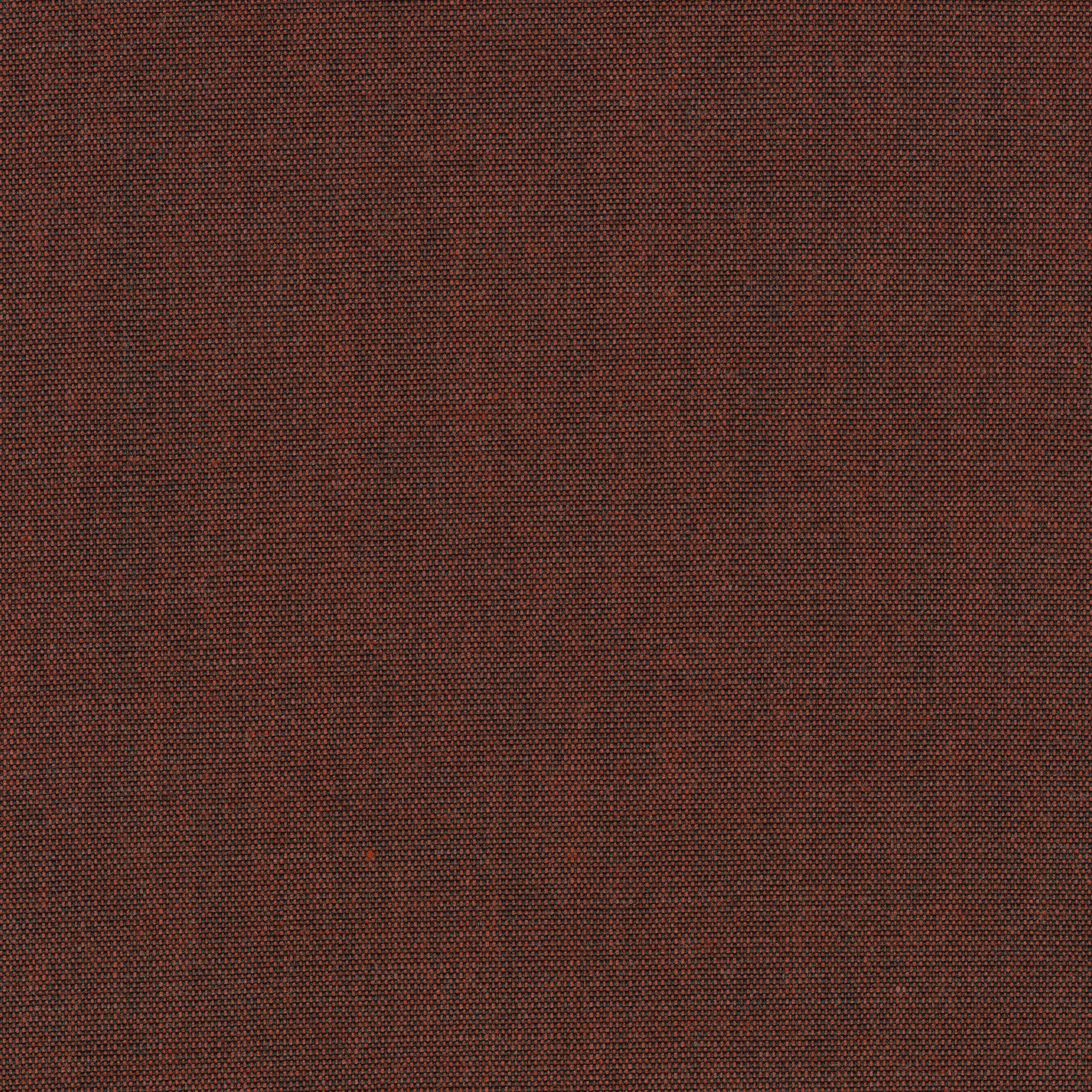 A close-up swatch of Kvadrat Canvas 2, 576 fabric. It shows a plain weave texture with interwoven rusty red and dark threads.