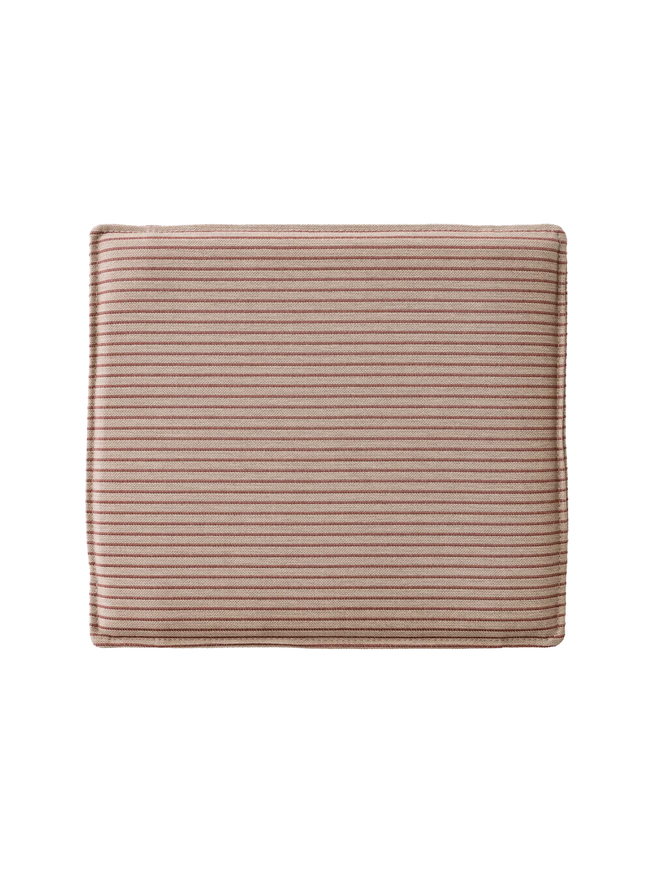 Mauro Dining Chair Seat Cushion featuring brown and beige striped textile upholstery against a white background.