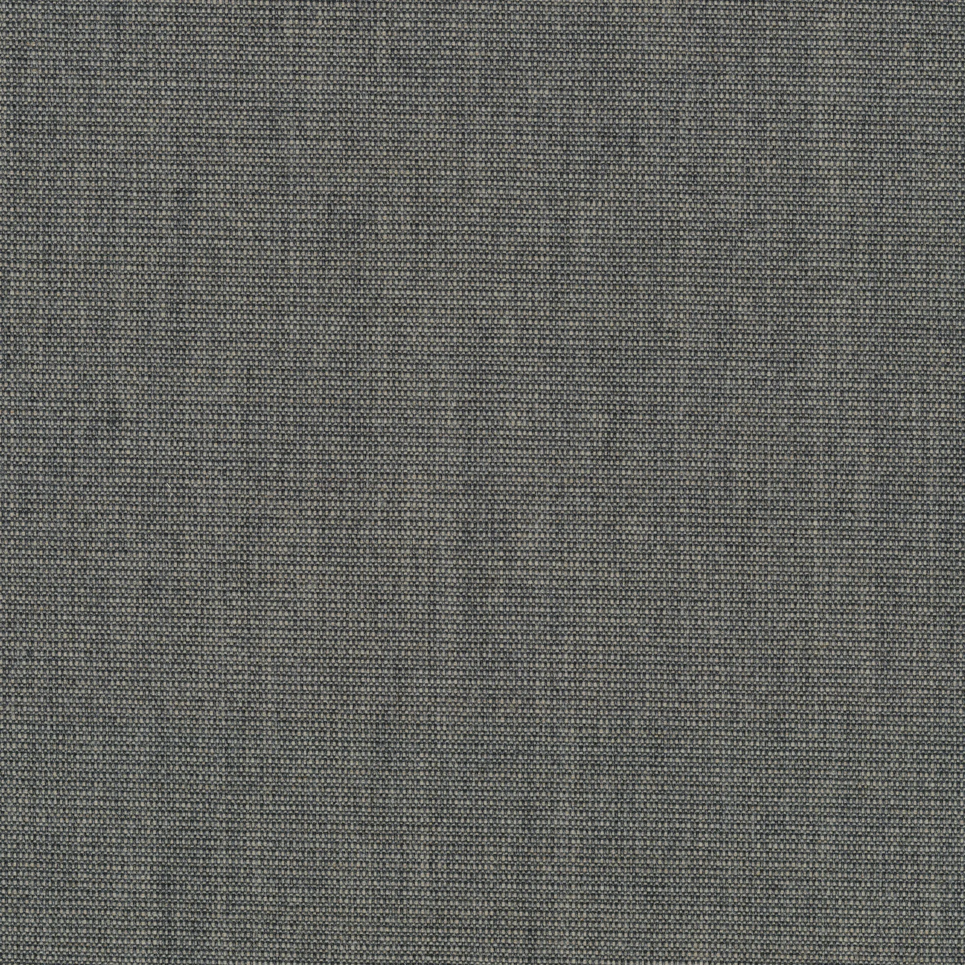Close-up of grey woven upholstery fabric with tight basketweave texture and subtle darker flecks
