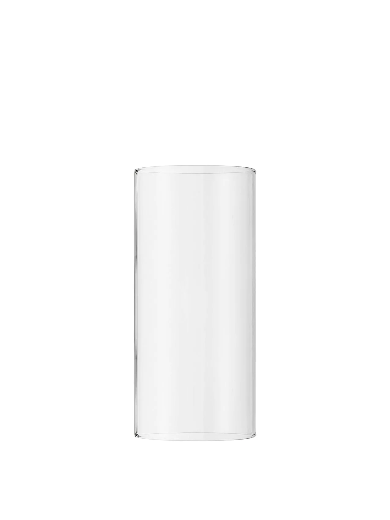 Front view of the LightIn Glass Tube, Large, a transparent, cylindrical spare part shown against a white background.