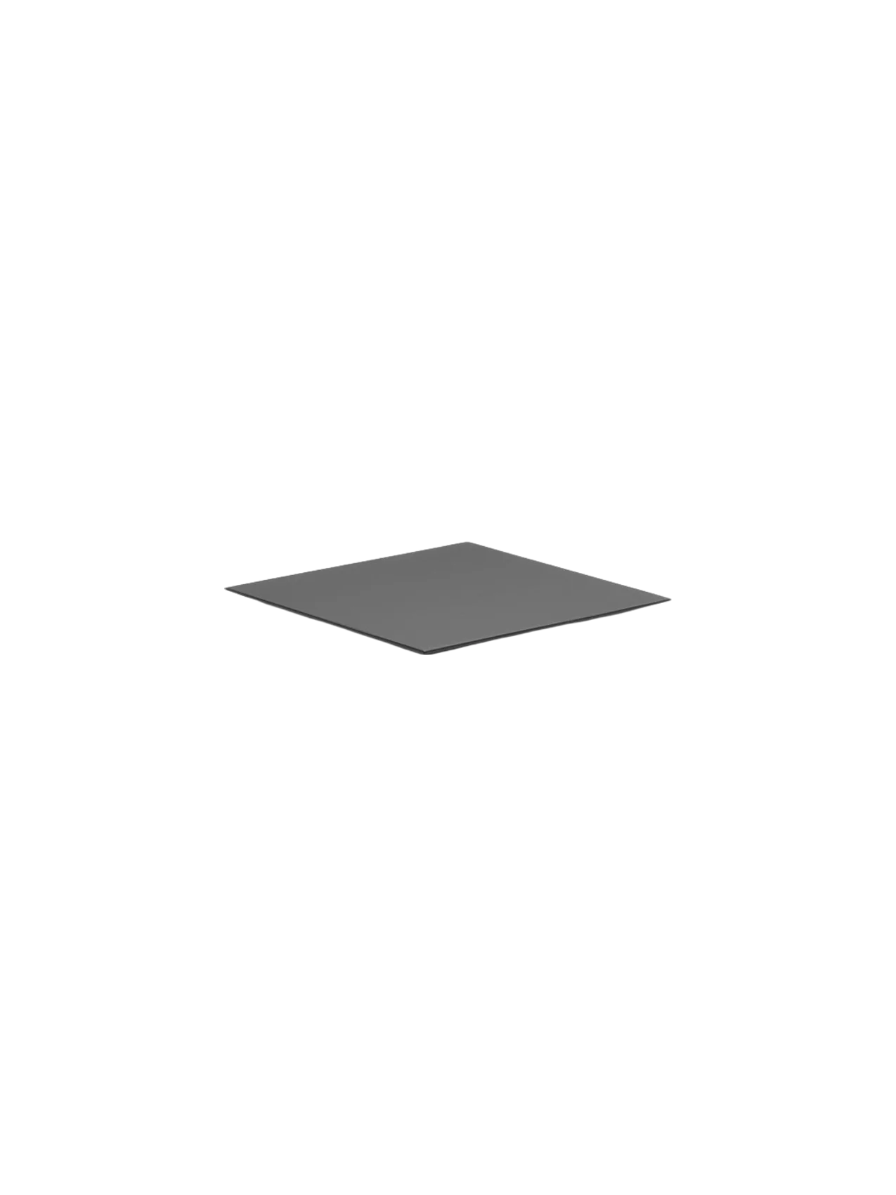 A close-up of the square, black Base for Line. The flat base is shown from an angle against a plain black background.