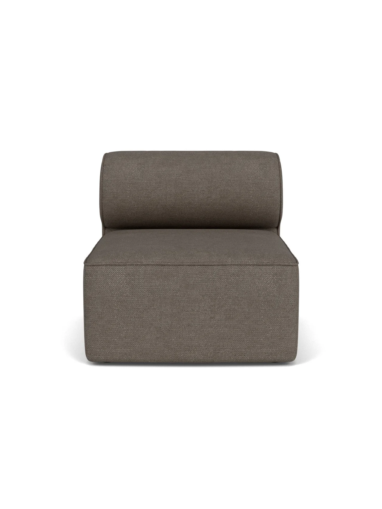 Eave Modular Sofa, 96, Open Section in a dark, textured bouclé fabric, shown from a front-angle view on a white background.
