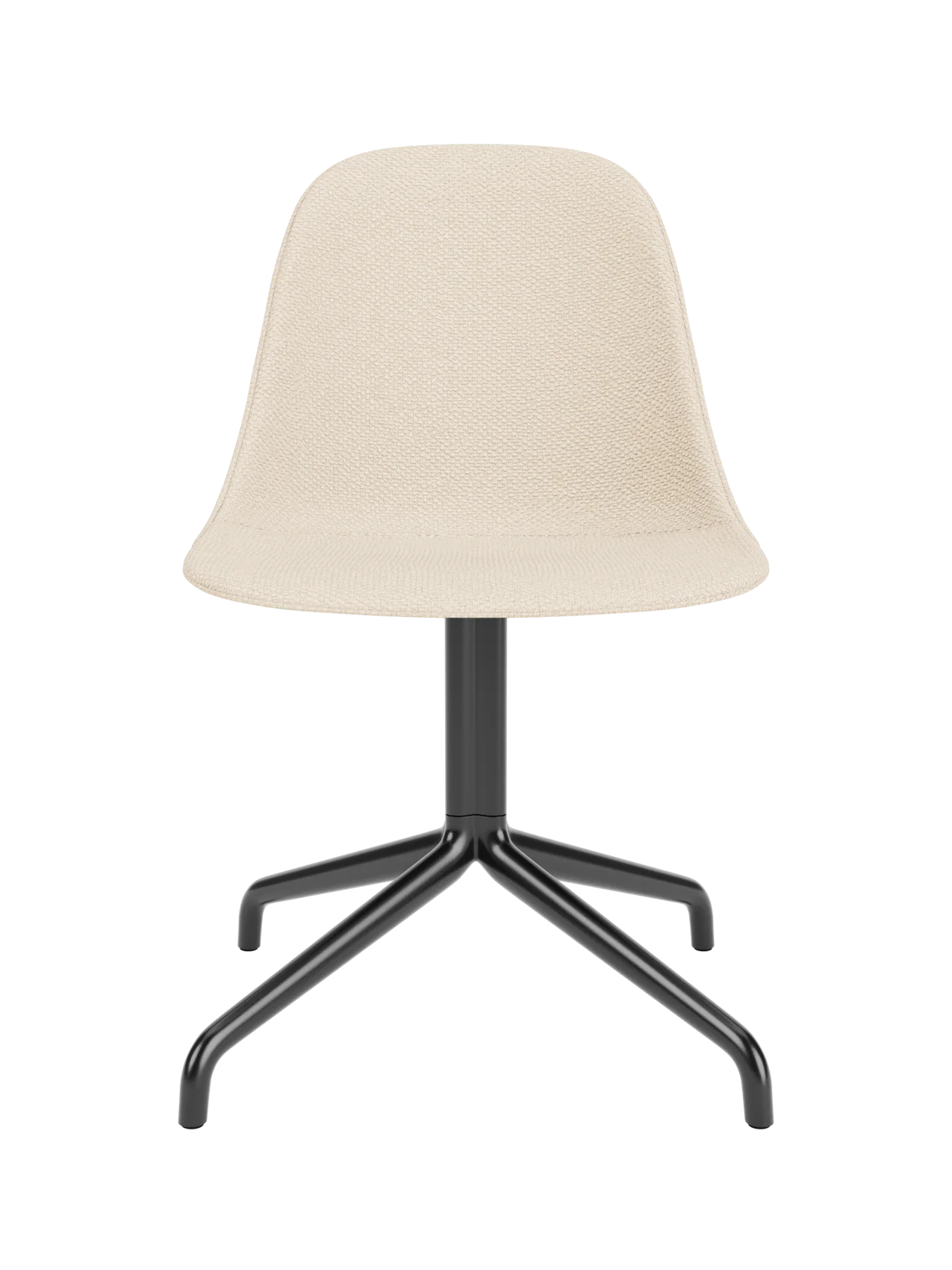 Harbour Side Dining Chair featuring cream Logan Jasmine upholstery and a black powder-coated star base.