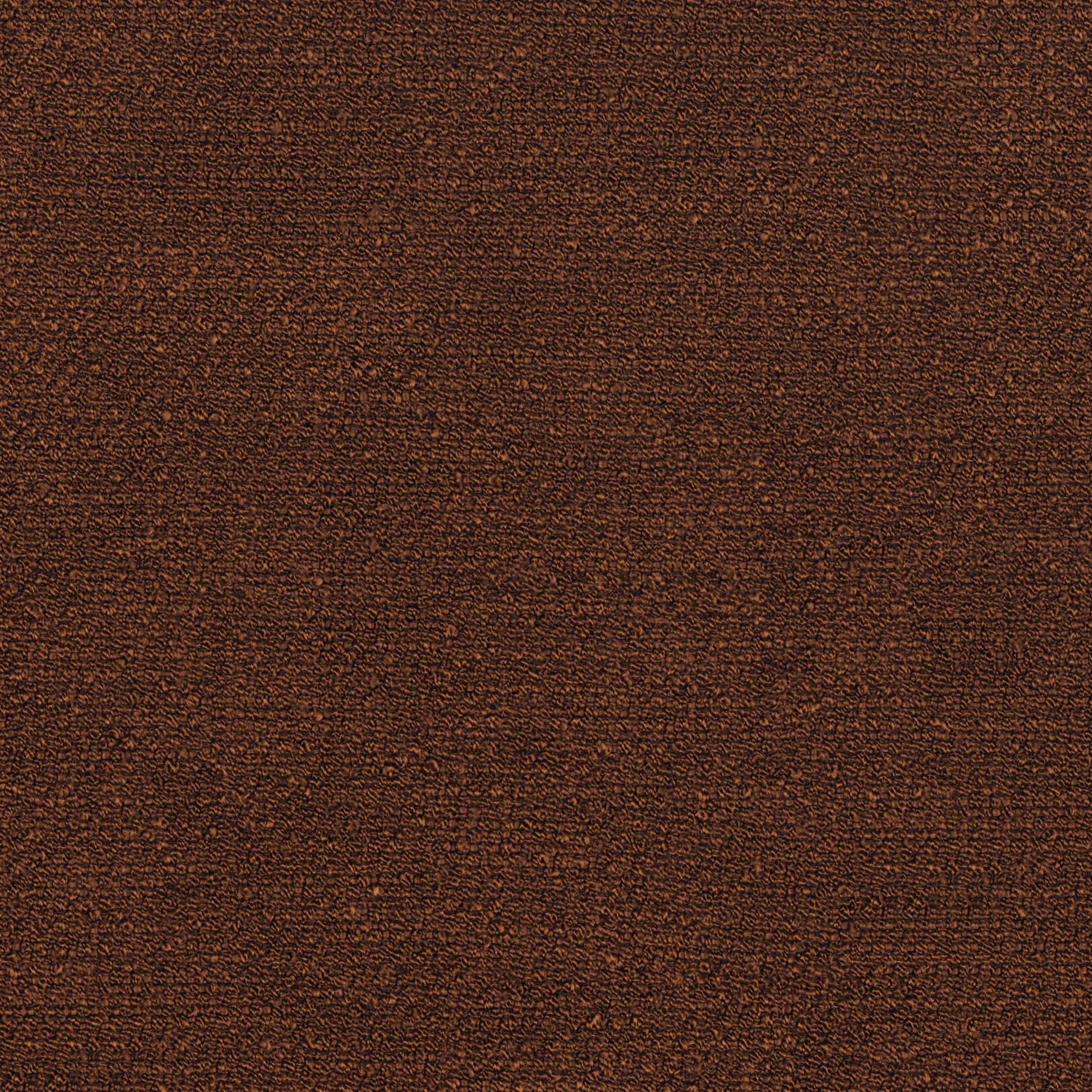 A close-up image of the Audo Bouclé 08 fabric, highlighting its rich, dark brown colour and tactile, nubbly texture.