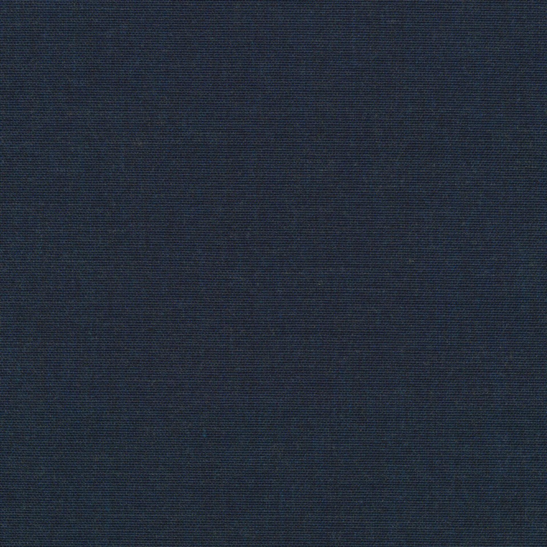 Close-up of dark navy woven fabric texture with fine horizontal ribbed weave and subtle wool fibers