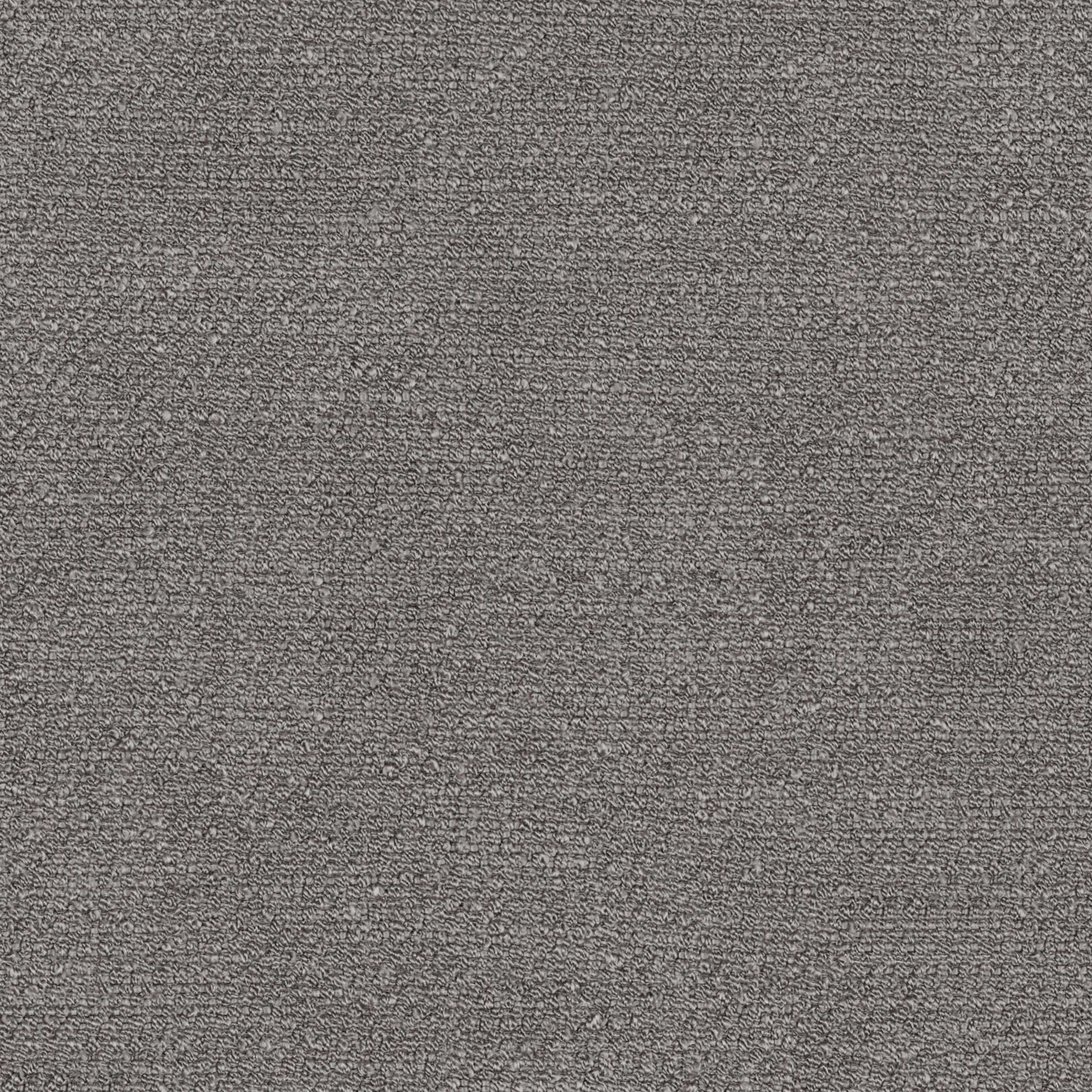 Close-up of Audo Bouclé 16 fabric, a textured grey material with a nubby, looped weave.