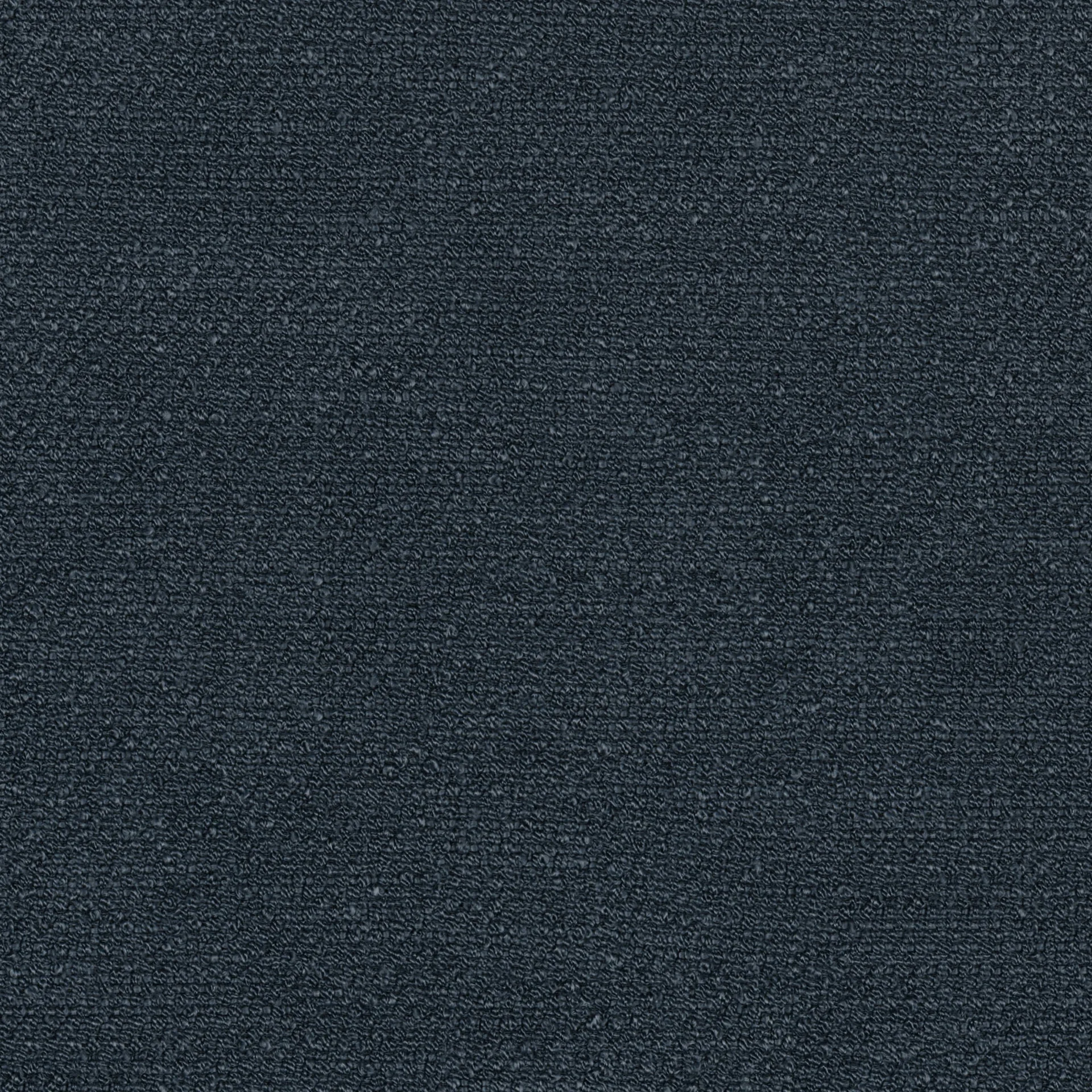 A close-up of the Audo Bouclé 15 fabric swatch, displaying its heavily textured, looped surface in a dark charcoal colour.