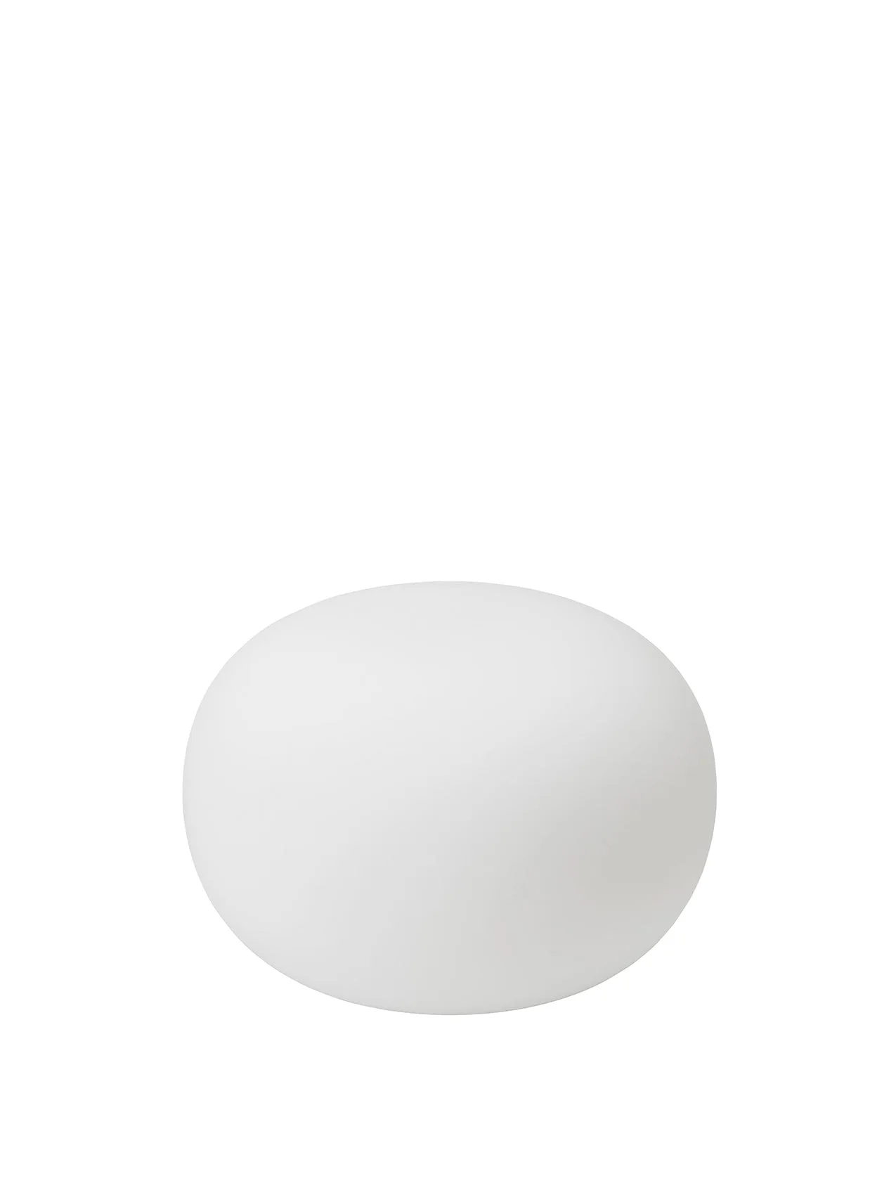 A single, ovoid-shaped lamp shade made of matt opal glass, a spare part for the JWDA Floor Lamp, shown on a white background.