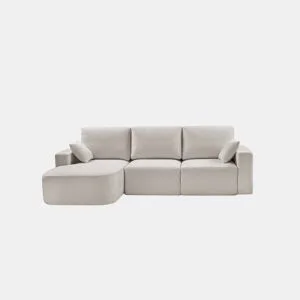 Chaise longue esquerda 234cm ROUND cor bege by Conforama, photo 1