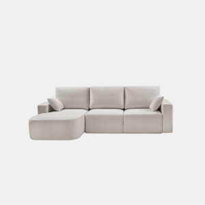 Chaise longue esquerda 294cm ROUND cor bege da Conforama, fotografia 1