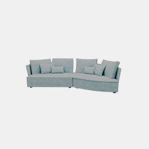 Chaise longue LUGANO direita 4 lugares tecido 1 cor cinza claro by Conforama, photo 1