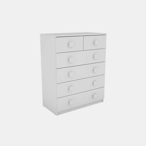 Cômoda auxiliar com 6 gavetas SEATTLE branco da Conforama, fotografia 1