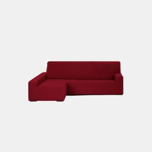 Capa para chaise longue esquerda cor bordeaux da Conforama, fotografia 1