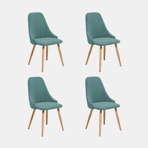 Conjunto de 4 de cadeiras SEUL verde água by Conforama, photo 1