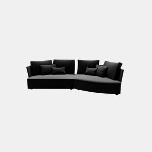 Chaise longue LUGANO direita 4 lugares tecido 3 cor antracite da Conforama, fotografia 1