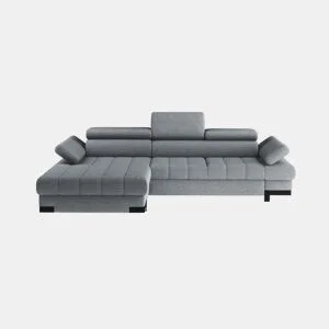 Chaise longue com cama SELVA esquerda 4 lugares cinza da Conforama, fotografia 1