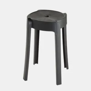 Banco APILABLE plástico 45cm preto by Conforama, photo 1