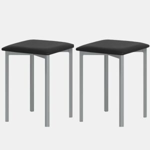 Conjunto de 2 bancos baixos BENE preto e cinza by Conforama, photo 1