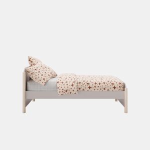Cama 90cm ELLIS creme e madeira natural da Conforama, fotografia 1