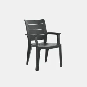 Cadeira de jardim LEGNO antracite da Conforama, fotografia 1