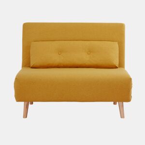 Sofá cama RITA tecido cor amarelo da Conforama, fotografia 1