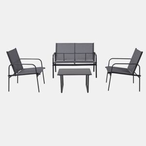 Conjunto de jardim LUGO 4 lugares com mesa baixa da Conforama, fotografia 1