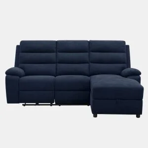 Chaise longue direita AMANDA relax elétrico cor azul da Conforama, fotografia 1