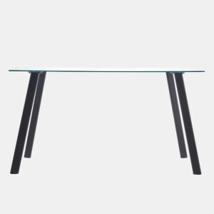 Mesa de jantar retangular em vidro Atlas da Conforama, fotografia 1
