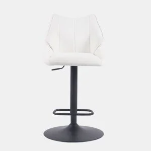 Banco alto ajustável AIDEN cor branco da Conforama, fotografia 1