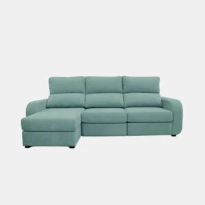 Chaise longue cama tecido APRIL esquerda 4 lugares verde da Conforama, fotografia 1