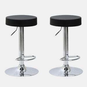 Conjunto de 2 bancos ajustáveis MAX cor preto da Conforama, fotografia 1