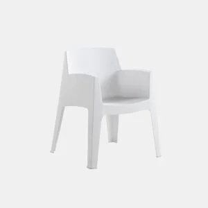 Cadeira de jardim MASTER cor branco da Conforama, fotografia 1