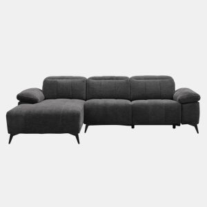Chaise longue relax elétrico ANDY esquerda 4 lugares cinza escuro da Conforama, fotografia 1
