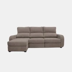 Chaise longue cama tecido APRIL esquerda 4 lugares vison da Conforama, fotografia 1
