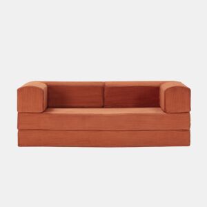 Sofá cama 3 lugares TETRIS cor terracota by Conforama, photo 1