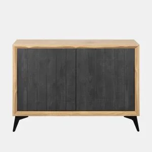 Aparador COCONUT cor carvalho e preto by Conforama, photo 1