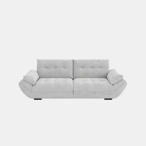 Sofá de 4 lugares fixo VIVO cor cinza claro by Conforama, photo 1