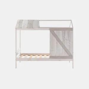 Cama tipo cabana ELIOT 90cm branco cinza claro e cinza escuro by Conforama, photo 1