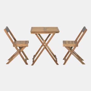 Conjunto de varanda SUMMER com mesa e 2 cadeiras carvalho e cinza da Conforama, fotografia 1