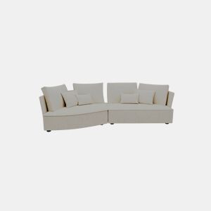 Chaise longue LUGANO esquerda 4 lugares tecido 1 cor bege da Conforama, fotografia 1