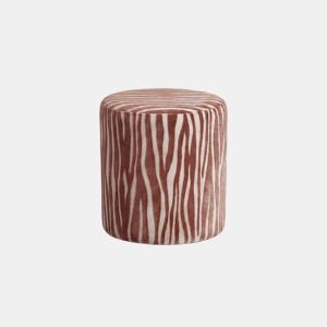Puff AYLA redondo 40x40cm cor terracota da Conforama, fotografia 1