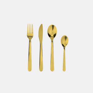 Conjunto de talheres ALANA dourado 16 peças marca KACTUS HOME by Conforama, photo 1