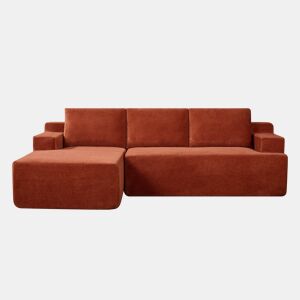 Chaise longue esquerda COMPRESS cor terracota da Conforama, fotografia 1